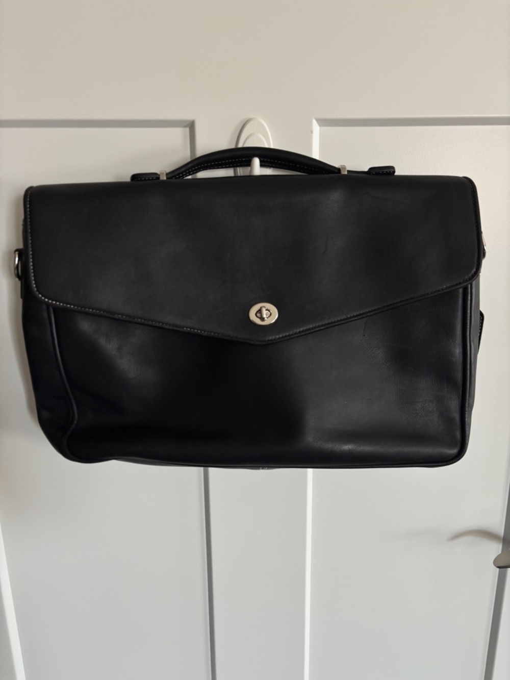 Coach Black Leather Briefcase
